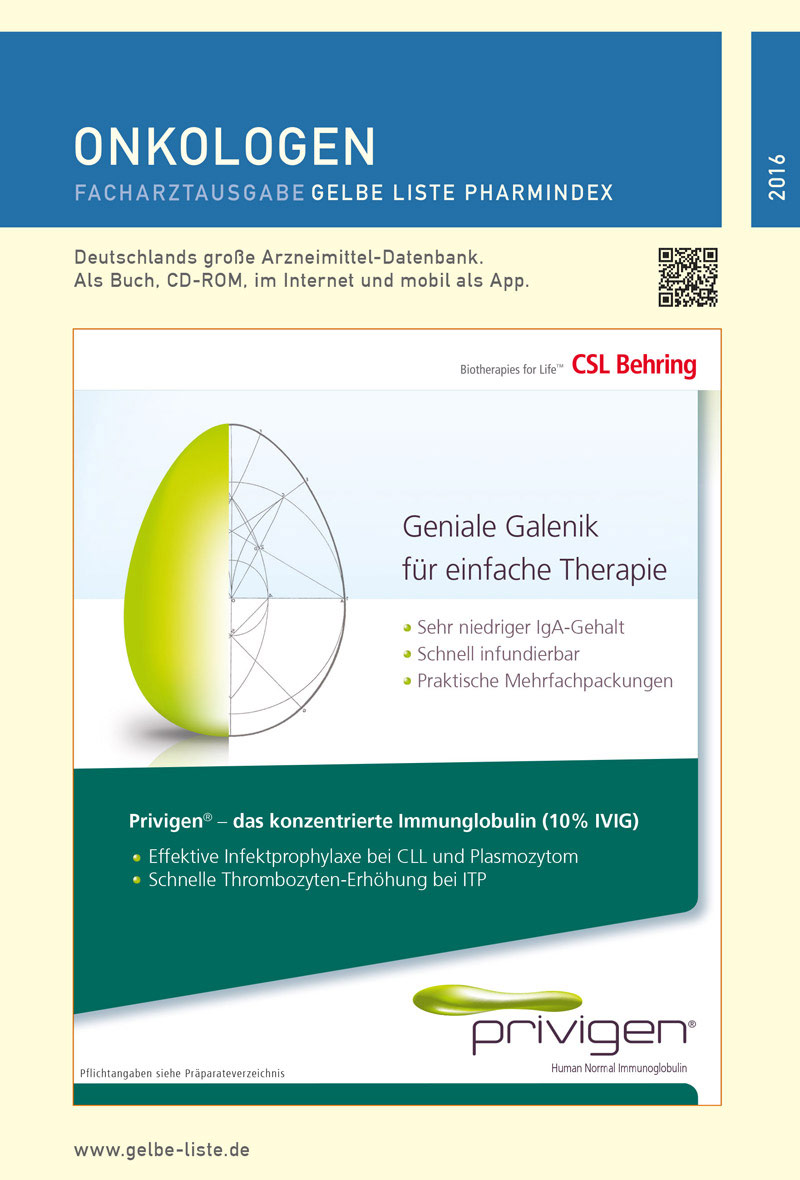 Gelbe Liste für Onkologen Gelbe Liste für Onkologen
