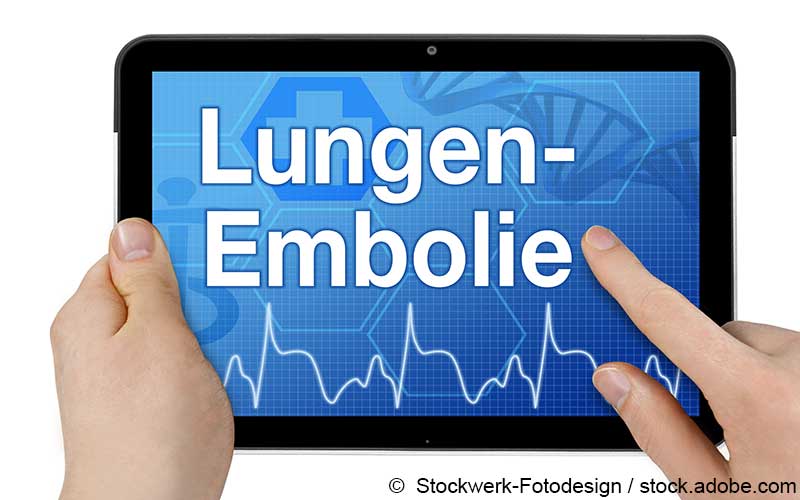 Lungenembolie Schriftzug