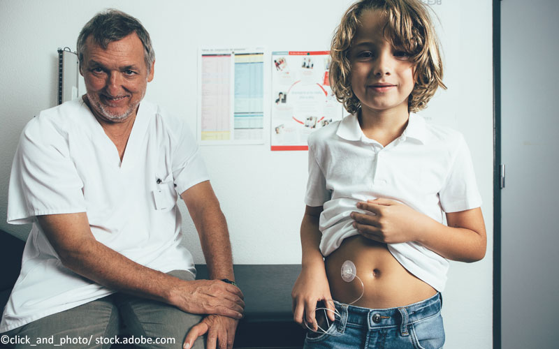 Kind mit Insulinpumpe Kind mit Insulinpumpe